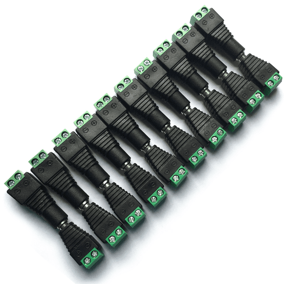 5.5x2.1mm DC Barrel Connector Screw Terminal DIY Power Cable Connector for CCTV LED Strip