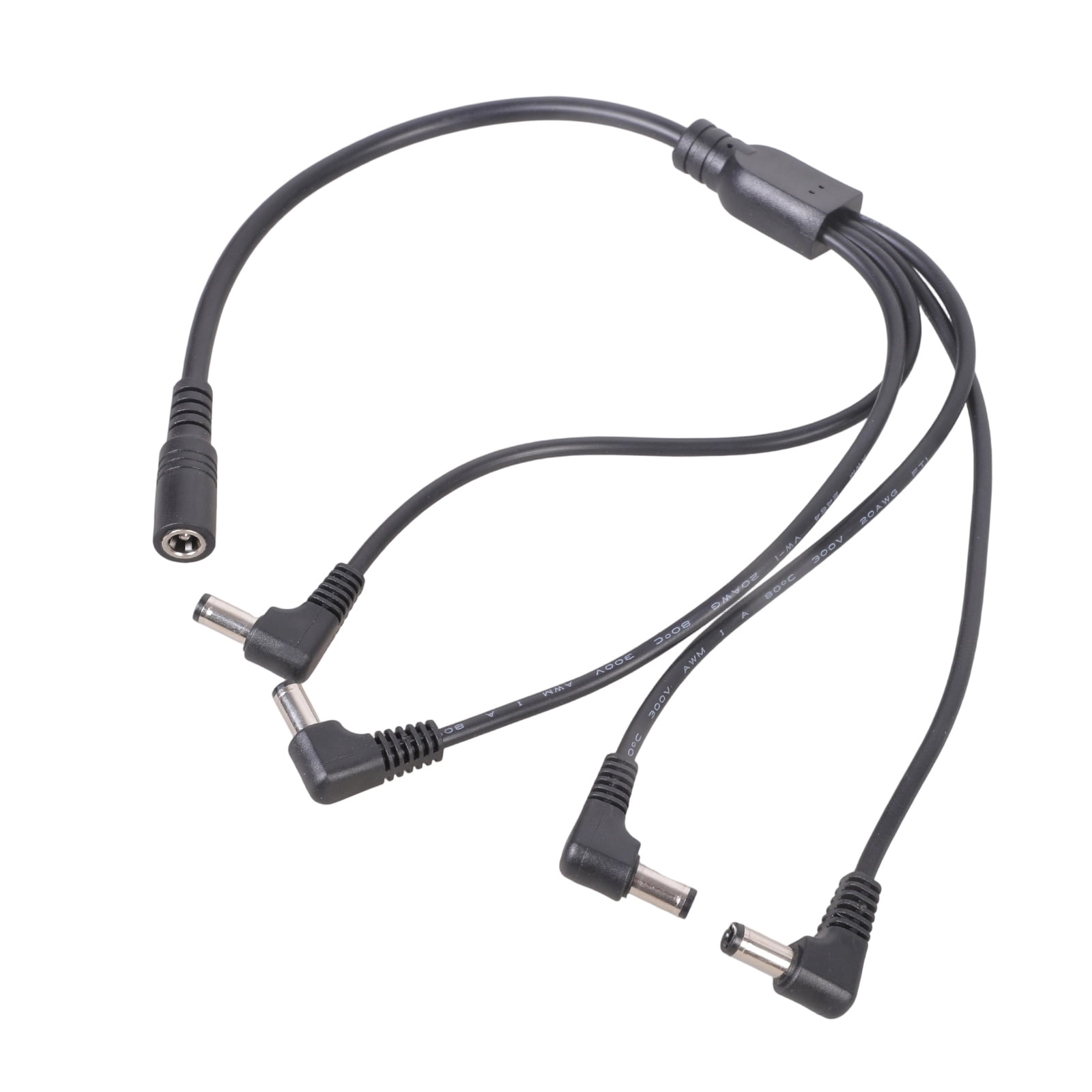 5.5x2.1mm DC5521 Power Splitter 90 Degree Elbow Female to 4 Male ...