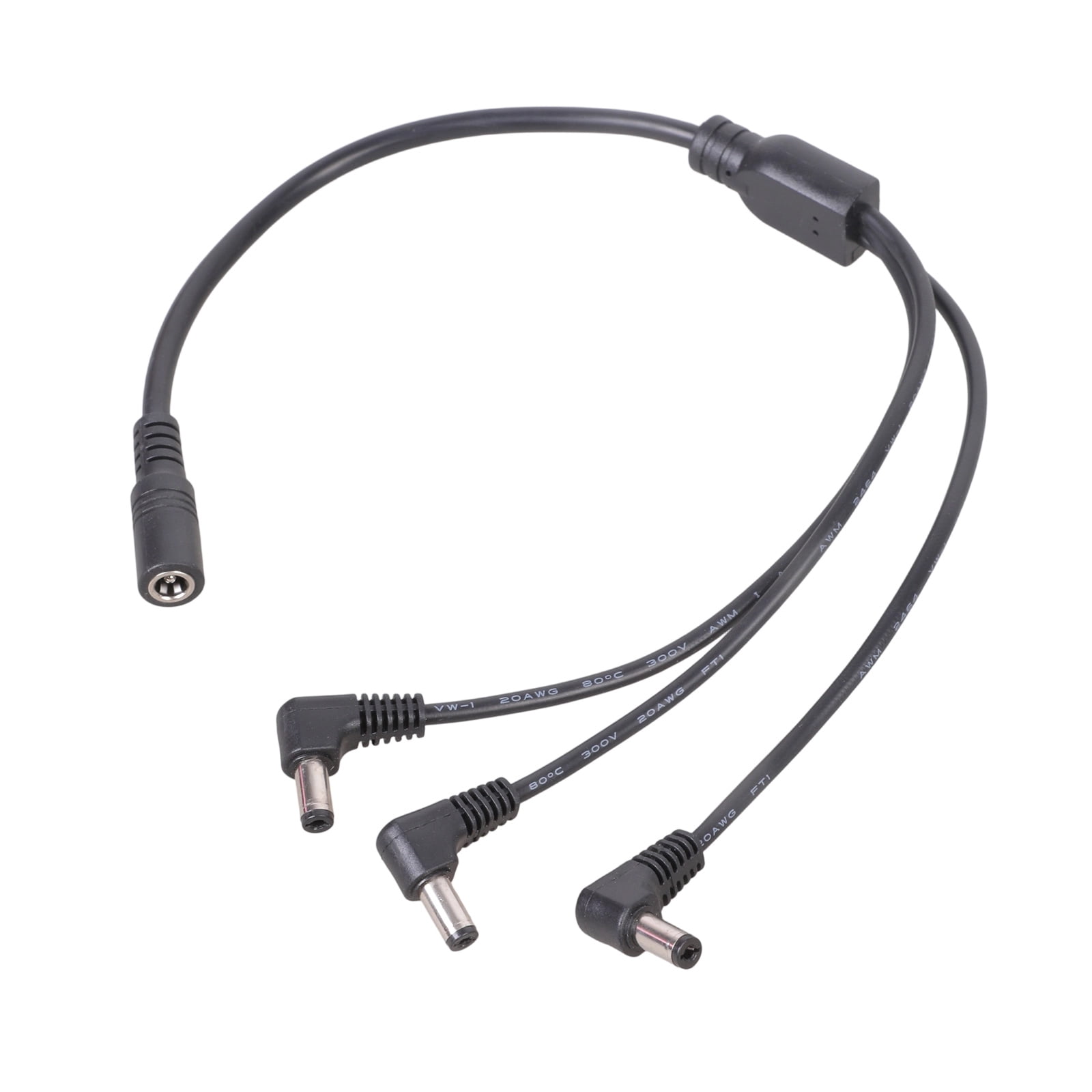 5.5x2.1mm DC5521 Power Splitter 90 Degree Elbow Female to 4 Male ...