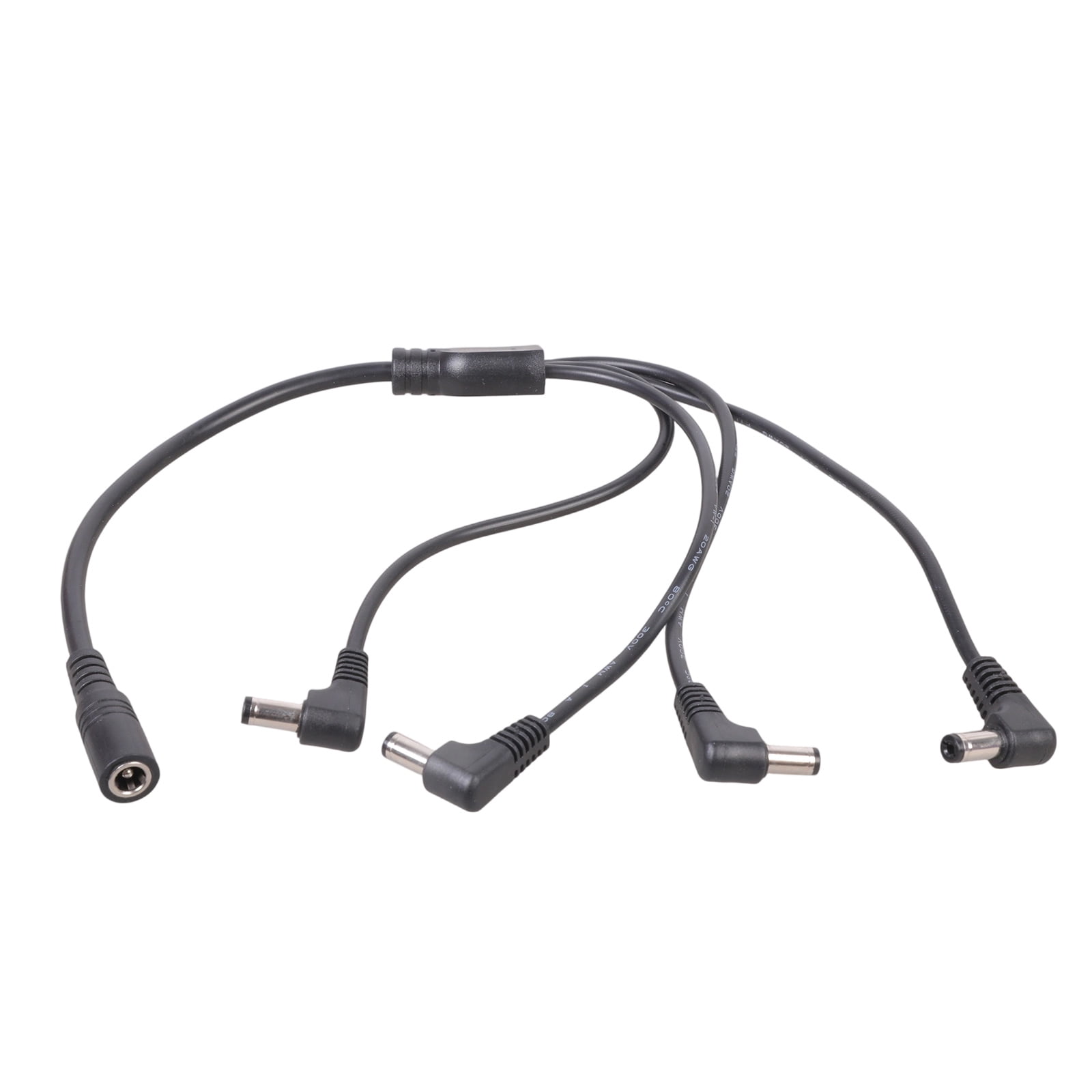 5.5x2.1mm DC5521 Y Splitter Power Cable 2/3/4 Male Ports 90 degree ...