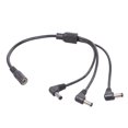 thumbnail image 1 of 5.5x2.1mm DC5521 Y Splitter Power Cable 2/3/4 Male Ports 90 degree Elbow for Security Camera and LED Light 40CM, 1 of 9