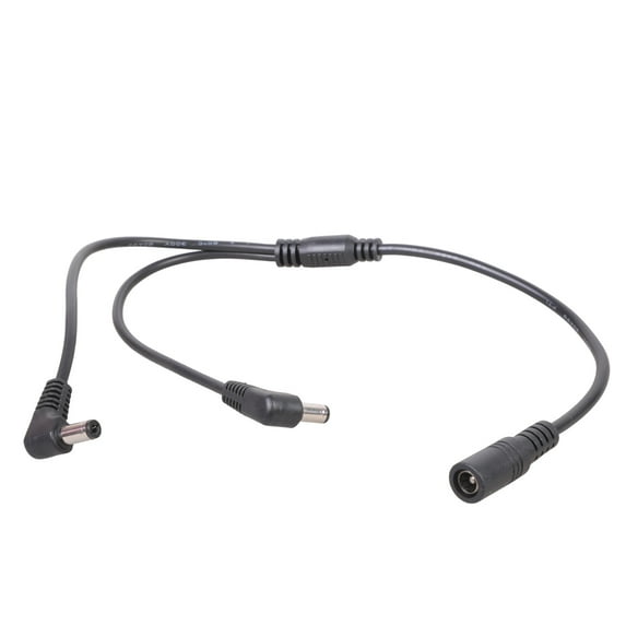 5.5x2.1mm DC5521 Y Splitter Power Cable 2/3/4 Male Ports 90 degree Elbow for Security Camera and LED Light 40CM