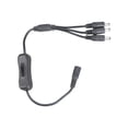 thumbnail image 1 of 5.5x2.1mm DC5521 Y Splitter Power Cable with On/Off Switcher for Security Camera and LED Light 37CM, 1 of 9