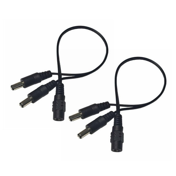 5.5x2.1mm Power Cable Y Splitter 1 to 2 Way Cable for Security Camera ...