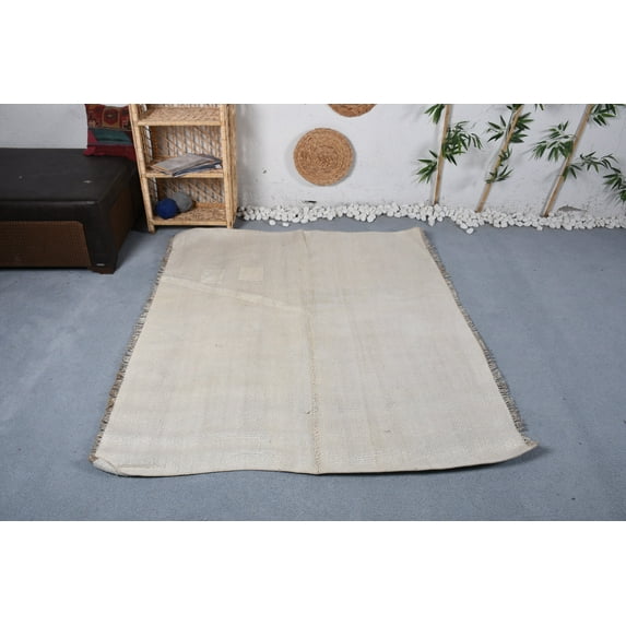 5.5x4.8 ft Area Rug, Old Rugs, Wool Rugs, Turkish Rug, Kitchen Rug, Vintage Rug
