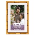 thumbnail image 1 of 5.5x8.5 Frame Gold Bamboo With White Picture Mat For 5.5x8.5 Photo - Gold Bamboo 8.5x11 Frame To, 1 of 8