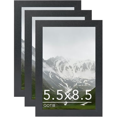 3 Pack Black 5.5x8.5 Picture Frames - Wood Photo Frames For Wall Or Tabletop, Horizontal Or Vertical Display