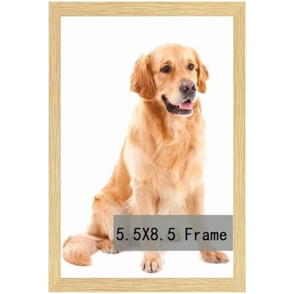 5.5x8.5 Picture Frame,Document Frame Certificate Frames Display Diplomas 5.5x8.5 Inch Frame with Stand Frame Wall and Tabletop Document and Tax Certificate Self Standing with Wall Hangers Oak