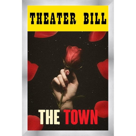 5.5x8.5 Silver Playbill Frame - with UV Acrylic, Backing & Hanging Hardware