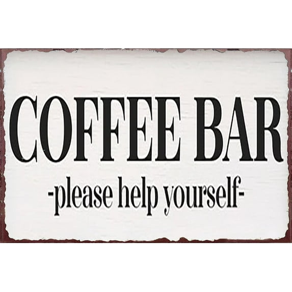 5.5x8 Inch Coffee Bar Sign Coffee Sign Coffee Bar Coffee Quotes Farmhouse Sign Home Decor For Nursery Living Room Farmhouse Kitchen Bathroom Garden Wall Decor Housewarming Gift Coffee Lover Gift