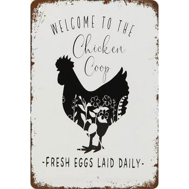 5.5x8 Inch Home Rustic Farmhouse Metal Tin Sign Wall Decor, Vintage Tin Signs Country Wall Decorations For Kitchen And Home Decor - Rooster Funny Tin Sign Bar Coffee Home Kitchen Room Art Wall