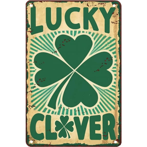 5.5x8 Inch Irish Blessing Wall Decor Green Shamrocks Clovers Saint Pat's Day Sign Rustic Shamrock Outdoor Sign Tin Signs Vintage Home Decor Wall Art Metal Poster For Room Office Kitchen