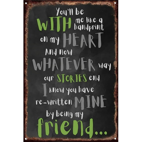 5.5x8 Inch Musical Theatre Musicals Wicked Lyric Metal Plaque Wall Art Sign Gift Decorations Room Rules Sign House Stuff Garden Bathroom Bedroom Outdoor House Sign Decor