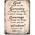thumbnail image 1 of 5.5x8 Inch Serenity Prayer Motivational Metal Vintage Tin Sign Bar Pub Home Retro Metal Poster Wall Art Decor Tin Metal Sign Wall Decor, 1 of 6