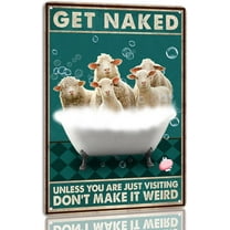 5.5x8 Inch Sheep Bathroom Decor Funny Bathroom Quote Metal Tin Sign Wall Art Poster Retro Farmhouse Home Restroom Bathtub Bathroom Wall Decoration Sign Presents On Christmas Halloween Thanksgiving