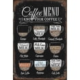 thumbnail image 1 of 5.5x8 Inch Vintage Metal Tin Sign, Coffee Bar Menu Wall Art Decor, Know Your Coffee Station Poster For Home Living Room Bedroom Garden Garage Cafe Bar Pub, 1 of 6