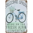 thumbnail image 1 of 5.5x8 Inch Welcome Springvintage Funny Tin Signs Living Room, Kitchen, Farm Tin Sign Hanging Poster Decor Rustic Home Decor, 1 of 6