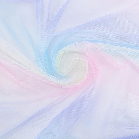 5.5yards×59inch Rainbow Tulle Fabric Rainbow Net Fabric Multicolor Tulle Mesh