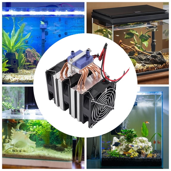 5.6*3.8*6.4 Modern Black Thermoelectric Cooler Peltier System Semiconductor Water Chiller Aquarium 180W