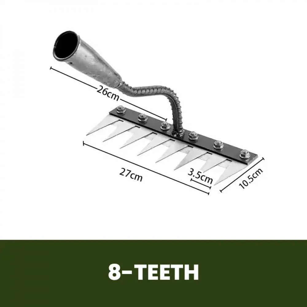Ez Rake 5/6/7/8 Teeth Agricultural Rake Soil Loosening Weeding Tool Manganese ...