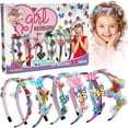 thumbnail image 1 of 5 6 7 8 Year Old Girls Gifts: Arts and Crafts Kits Toys for Kids Girls Age 6-7-8-9-10 Birthday Presents Headbands Toy Gifts for 5-11 Year Old Teenage Jewellery Making Kit for Girl Hair Accessories, 1 of 7