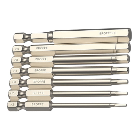 5/6/7/8Pcs Hexagon Screwdriver Long Bit Set Allen Wrenches Drill Bit Set Machined Tip for Screwdriver Assembling Accessories