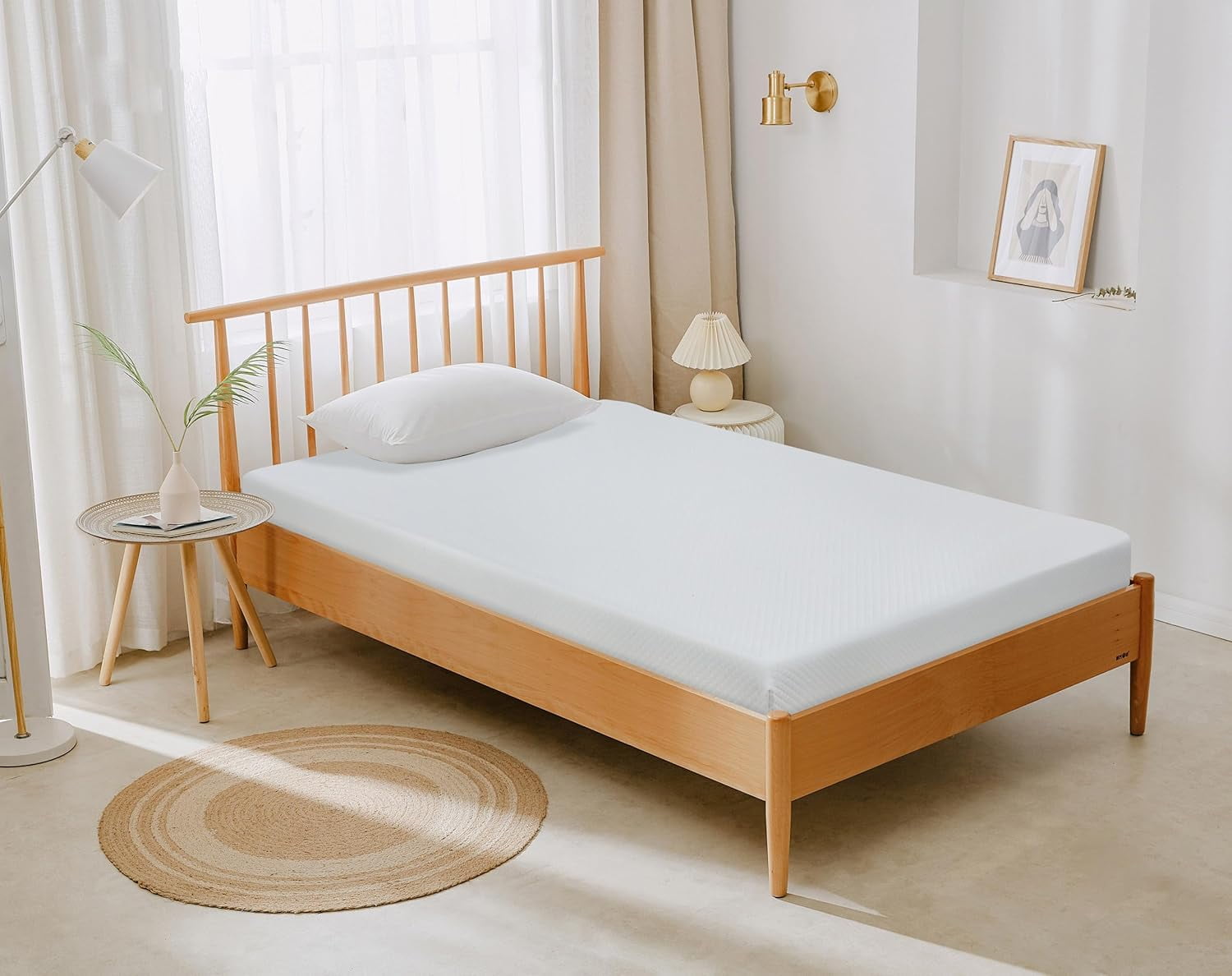 5/6/8/10/12 inch Twin Size Mattress with Cover, Green Tea Cooling Gel