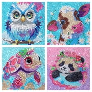 Diamond Painting Art Kits for Kids Age 5 6 7 Arts and Crafts for Girls Age 4-10,Gifts for Teen Boys & Girls Birthday Gift for Kids 8-12 Years Old, Girls Gifts DIY Fun Toys for Girls 9-10-11