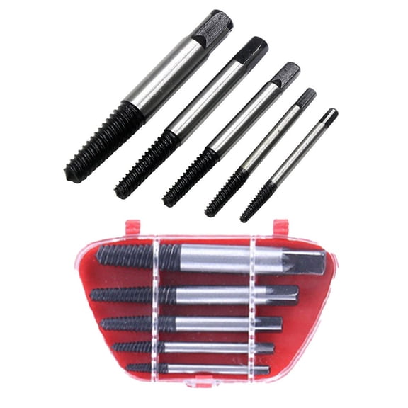 5/6/8Pcs Screw Extractor Drill Bits Broken Screw Bolt Remover Center Drill Set Steel Damaged Screw Removal Tools Hand Tools A Smile Home