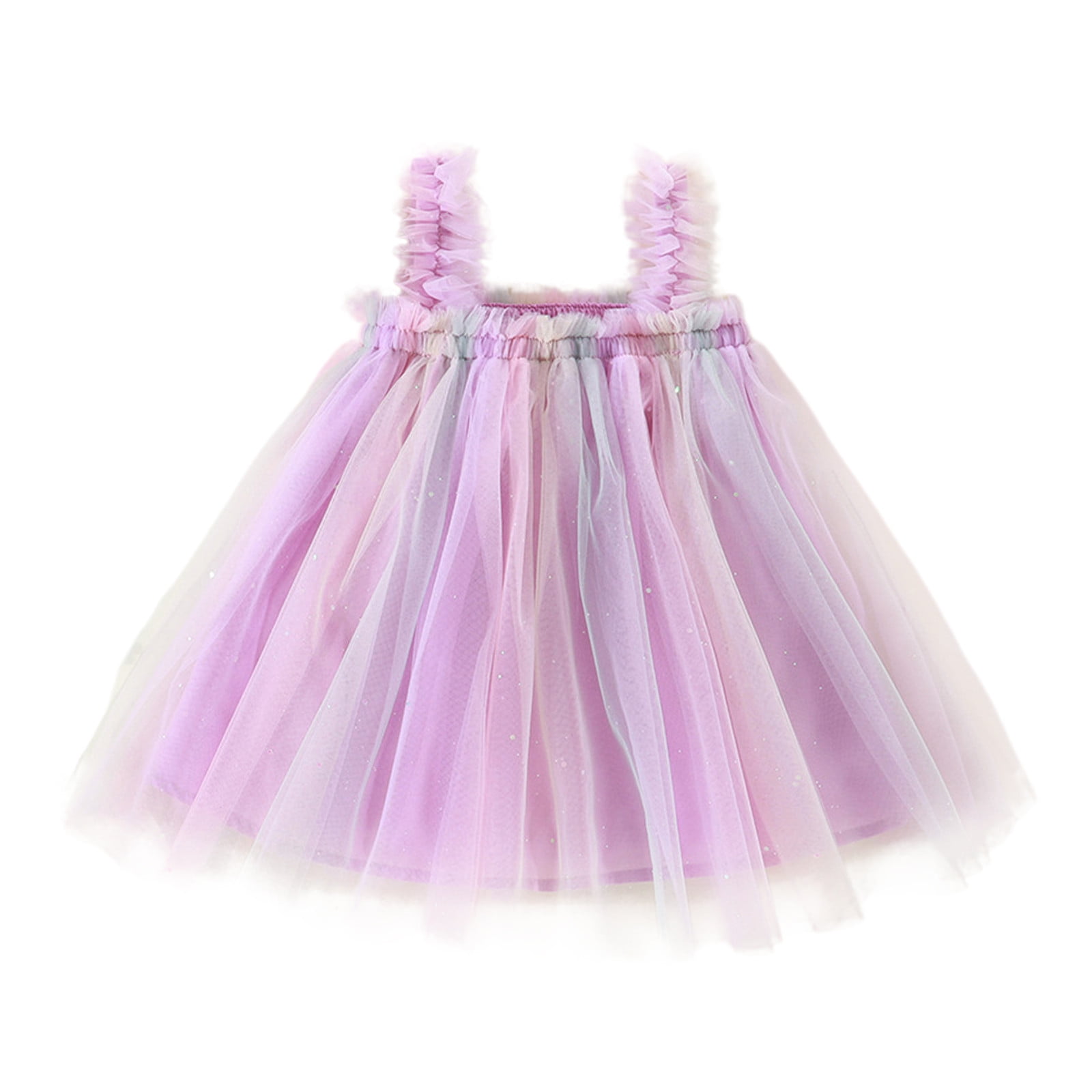 5/6 Girl School Dresses Toddler Girls Sleeveless Tulle Dress Dance