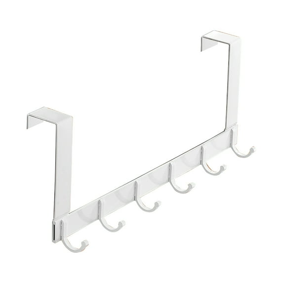 Sturdy Aluminum 5/ 6 Hooks Over The Door Towel Hook Organizer Rack Door Hanger Hook for Clothes Bags Backpack