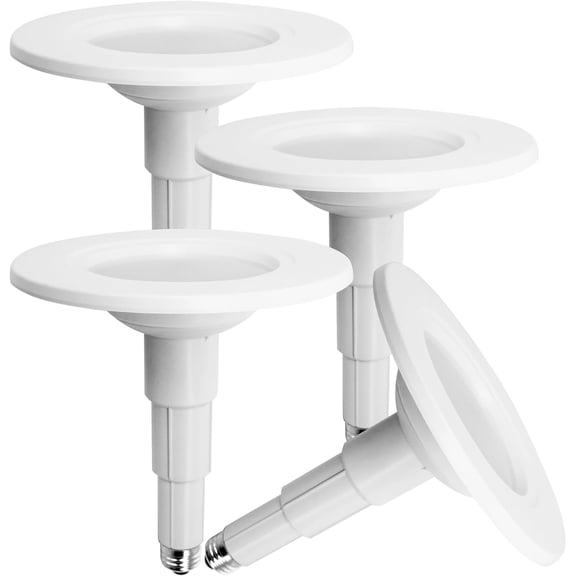 5/6 Inch LED Can Lights Adjustable Recessed Retrofit Downlight,12W=60W,2700K Soft White,800LM,Dimmable,ETL Damp Rated Replacement Recessed Lighting Install,Flat Trim,E26 Base,4-Pack