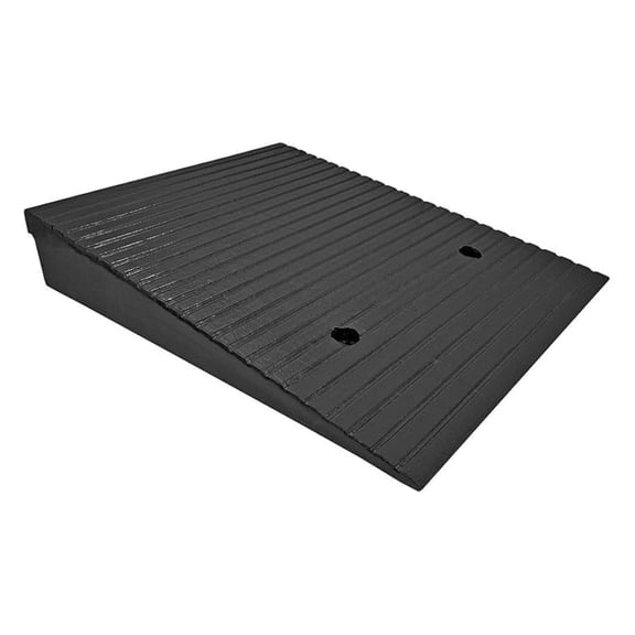 5.6" Mountable Rubber Threshold Ramp. Outdoor Curb Ramp for Cars, Bikes. Pair Needed for Wheelchair