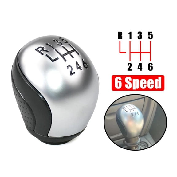 5/6 Speed Car Gear Shift Knob for C5 2001-2008 407 RCZ ABS Plastic Leather Ergonomic Ball Shape Easy Install 6 Speed