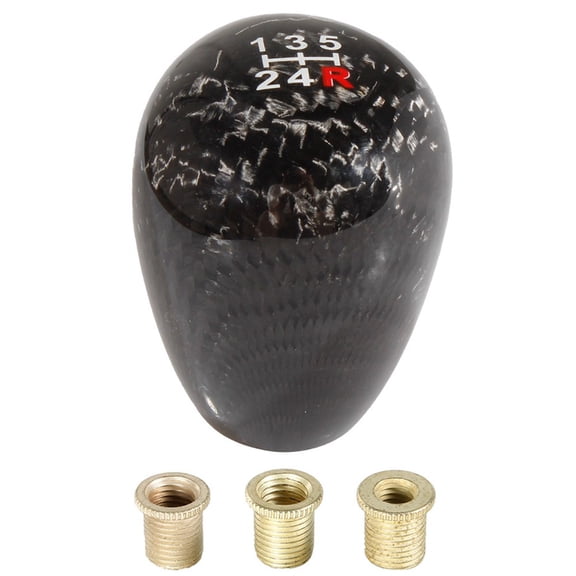 5/6 Speed Carbon Fibre Gear Shift Knob With aluminum Alloy For Manual Car Shifter,For Interior Replacement Handball Style(5speed)