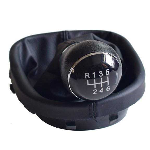 5/6 Speed Gear Shift Knob With Leather For Golf For Mk5 Mk6 For Jetta 2005-2014 6 Speed Fangkenuo