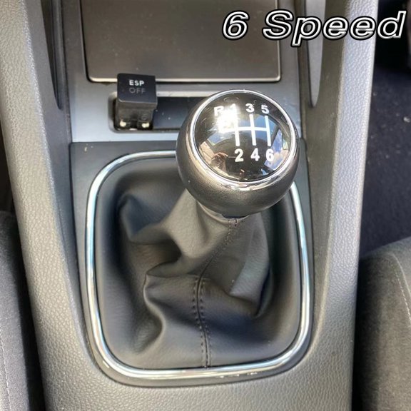 5/6 Speed Stick Gear Shift Knob With Leather Boot Collar Case For Volkswagen VW Golf 5 V MK5 MK6 Jetta R32 2004-2014 Car-Stying