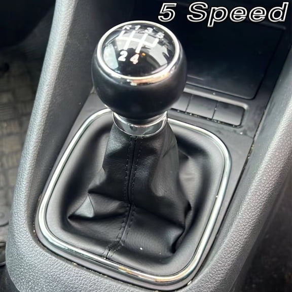5/6 Speed Stick Gear Shift Knob With Leather Boot Collar Case For Volkswagen VW Golf 5 V MK5 MK6 Jetta R32 2004-2014 Car-Stying