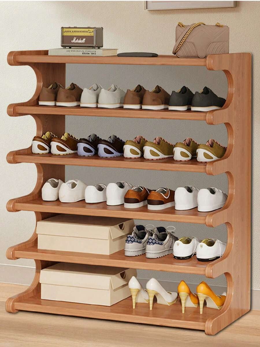 5/6 Tier Bamboo Shoe Rack - Holds 18 Pairs, Easy to Assemble, Space-Saving. Nature-inspired Charm BlendsBeautifuly with Floral Decor - ldeal for Entryways, Foyers, Living Rooms, Bedrooms, Garages. Org - Walmart.com