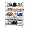 thumbnail image 1 of HONEIER 5/6 Tier Shoe Rack, Sturdy Metal Shoe Storage Shelf for 18 Pairs of Shoes, Entryway, Hallway and Closet Space Saving Storage and Organization, 1 of 8