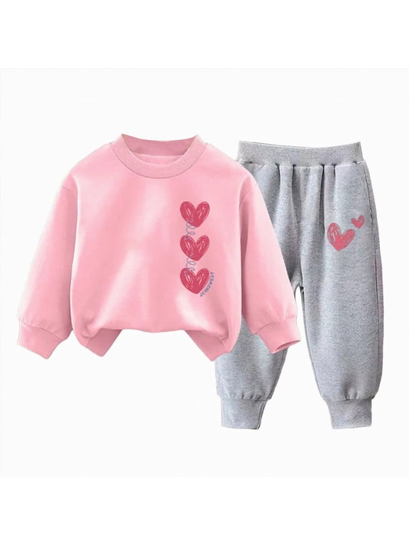 5-6 Years Child Baby Girl Fall Clothes Sweatshirt Tops and Pants Fall Winter School Outfits 6-12 Months 12-24 Months 2T 3T 4T 5T 6T 7T Girl, Outfit