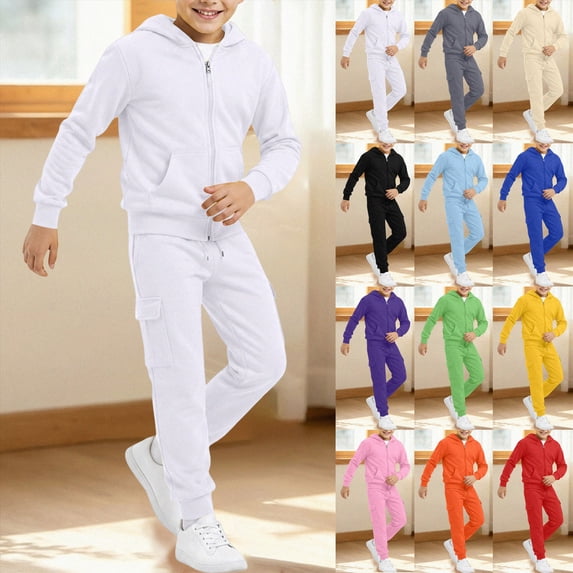 5-6 Years Child Boys Girls Pajamas, 2-Piece Long Sleeve Tee and Pants PJ Set Tracksuit