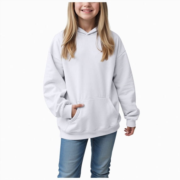 5-6 Years Child Girls Sweatshirt Hooded Pullover Boys And Girls Sweatshirt Winter School Hoodie Sports Hoodie White Hoodie