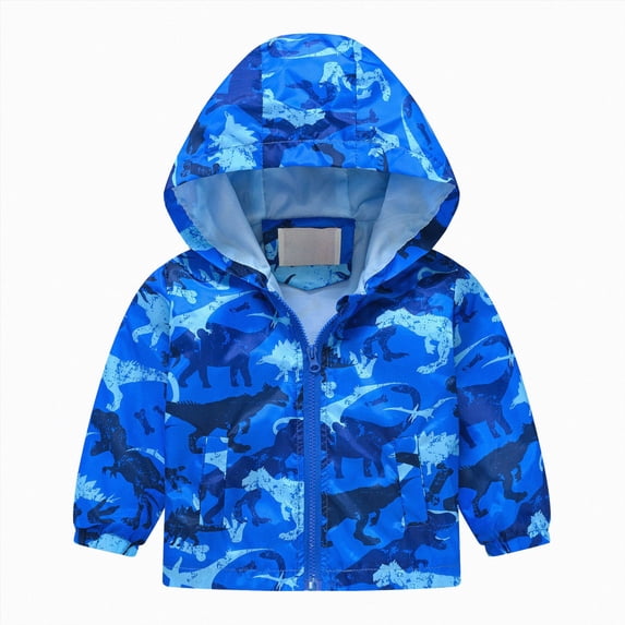 5-6 Years Child Toddler Rain Jacket Kids Cartoon Windbreaker Coat Baby Girl Boy Zip Hooded Outerwear Fall Infant Raincoat Camouflage Sweatshirt
