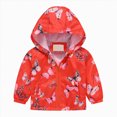 thumbnail image 1 of 5-6 Years Child Toddler Rain Jacket Kids Cartoon Windbreaker Coat Baby Girl Boy Zip Hooded Outerwear Fall Infant Raincoat Red Hoodie, 1 of 5