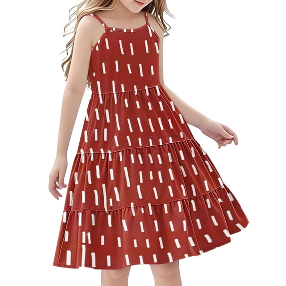 5-6 Years Girls Sleeveless Elegant Floral Lace A-line Flared Swing Party Dress for 3-12 Years Kid