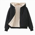 thumbnail image 1 of 5-6 Years Little Boys Quilted Hooded Jacket Fleece Lined Zip Up Lightweight Padded Coat, 1 of 6