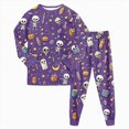 thumbnail image 1 of 5-6 Years Tween Girls Short Sleeve Print Shirts Tops Pants Outfits Pajama Set Girls Pj Sets For Girls, 1 of 9
