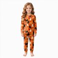 thumbnail image 1 of 5-6 Years Tween Halloween Boy Girl Pumpkin Pajama Set Button Sleepwear Girls Matching Pajama Sets Girls Pj Set, 1 of 9