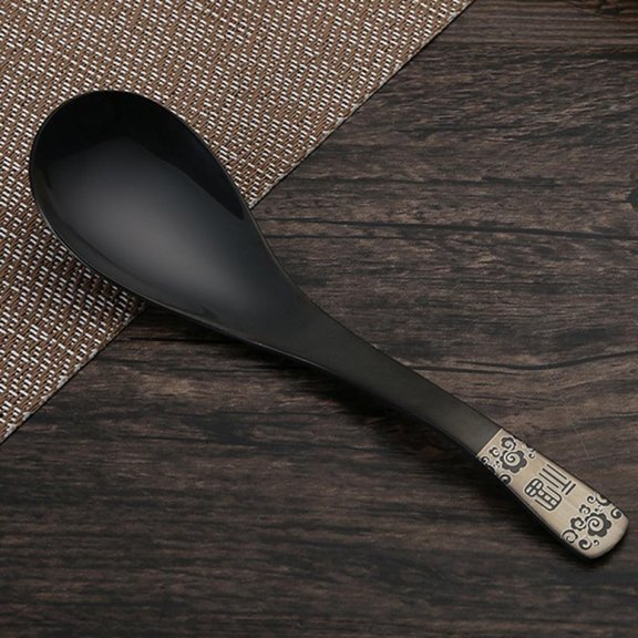5.6 inches Soup Spoons,Stainless Steel Thick Short Handle Table Spoon for Soup Cereals Dips Curry Sauces Stews